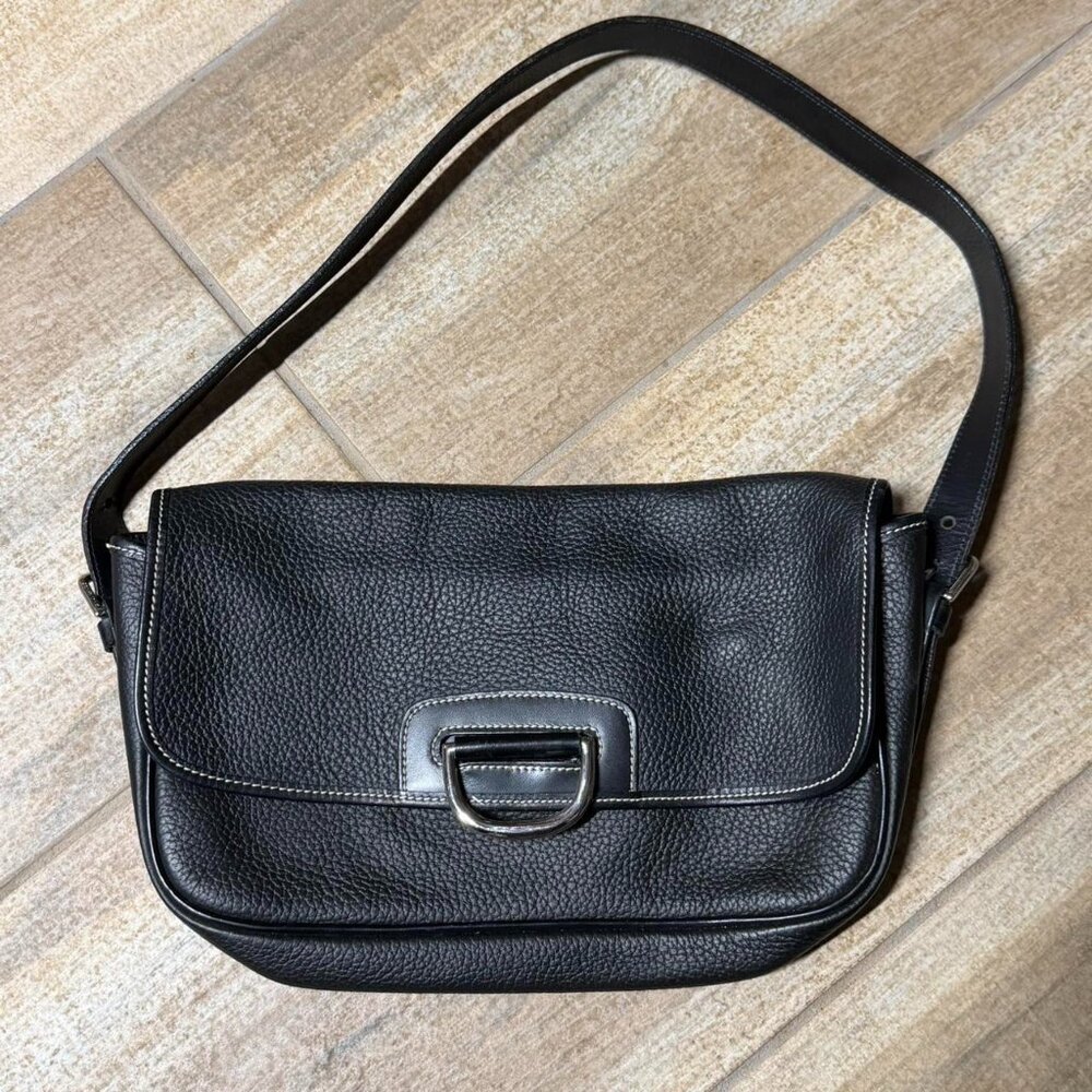 vintage dooney & bourke wide short shoulder bag